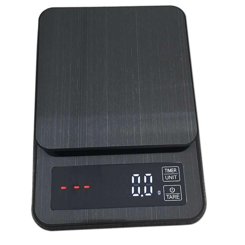 new stainless steel timing coffee scale 5kg/0.1g kitchen scale led display coffee electronic scale