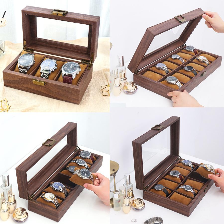 retro gift box jewelry box watch box leather box pu box storage box packing box collection box wood grain watch box