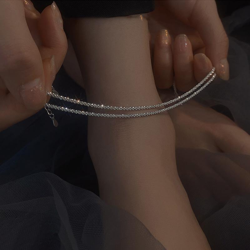 Starry Anklet Female Summer Sparkling Anklet Female 2022 New Fashion Anklet Korean Online Influencer Fashion Simple
