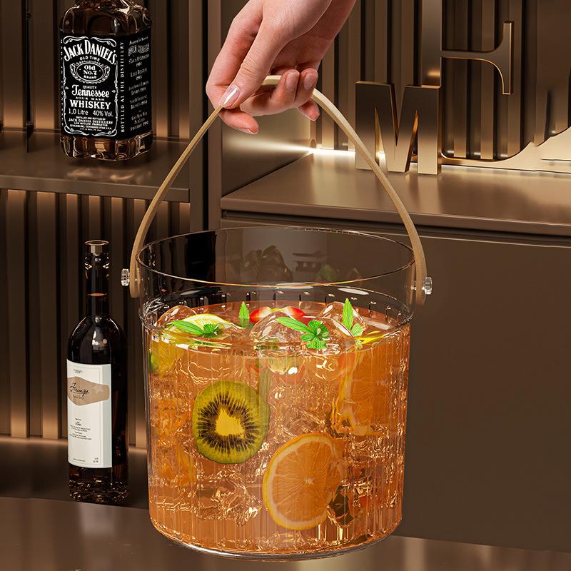 ice bucket household portable try beer champagne red wine pet plastic bucket outdoor picnic fruit storage bucket