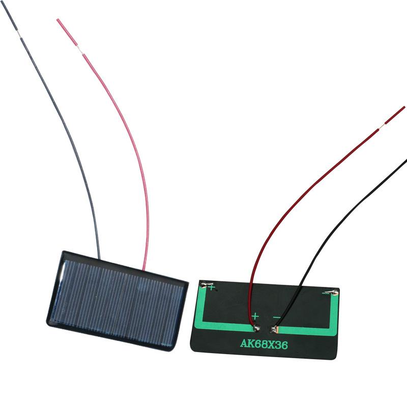 solar panel solar panel 68*36 5v 60ma with line photovoltaic battery module diy power generation board wholesale