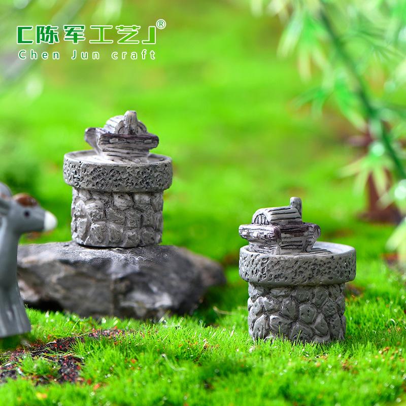 Moss Micro ndscape Succulent Flower Pot Decoration Decoration Resin Stone Grinding DIY Material