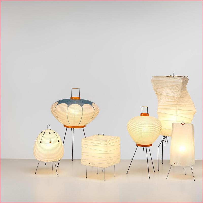 nokou yong akari silent style designer floor lamp table lamp bedside lamp japanese rice paper lantern chandelier