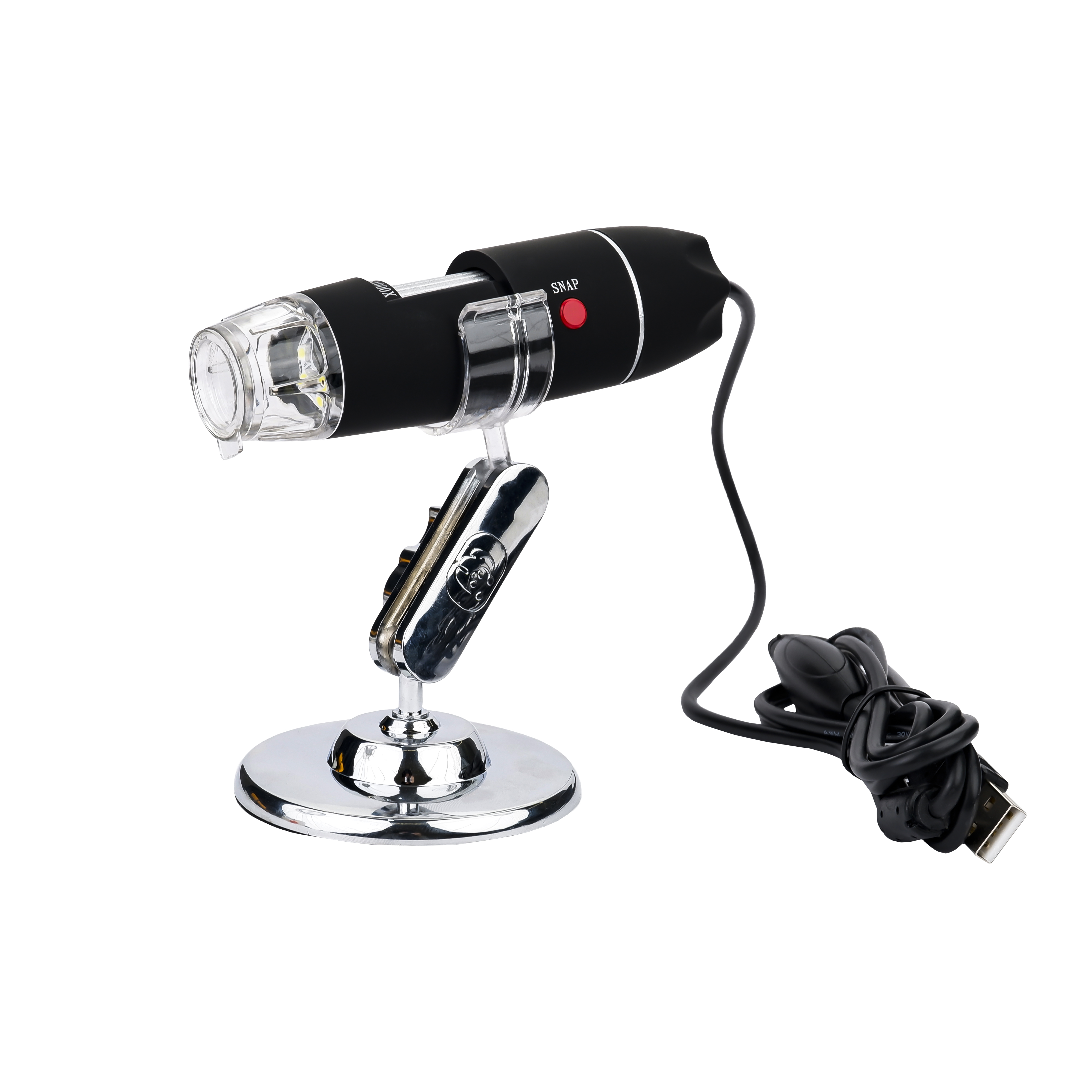 The magnifying glass can be connected to a computer for precise measurement of bright lighting and is portable with high magnification