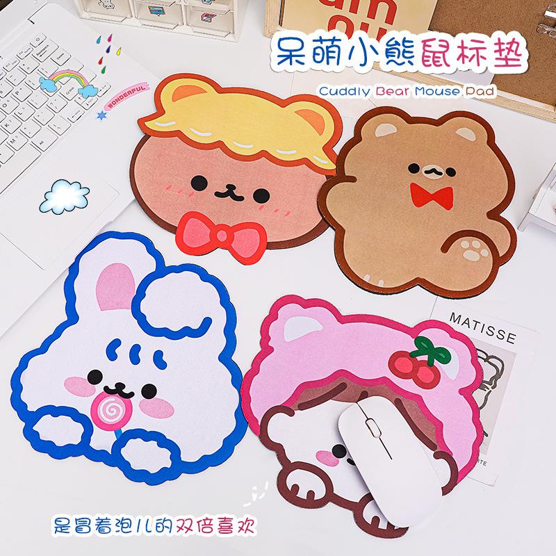 cartoon bear mouse pad cute ins style desktop mouse non-slip mat internet celebrity small size gaming keyboard protective pad