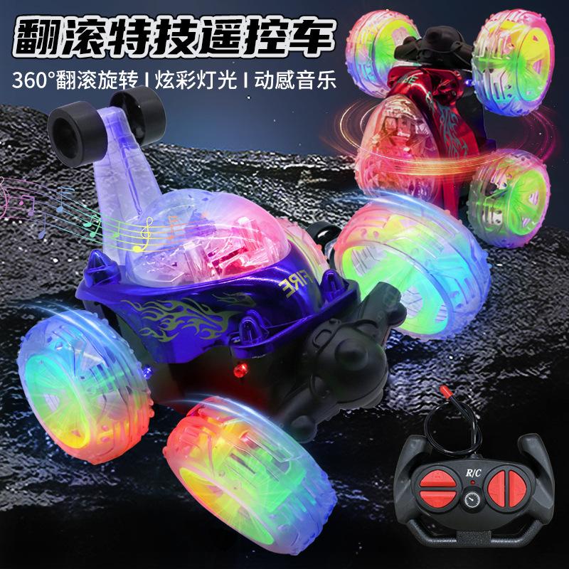 2024 hot toys wholesale children's number rolling stunt car large wireless charger electric remote control cars toy remote control