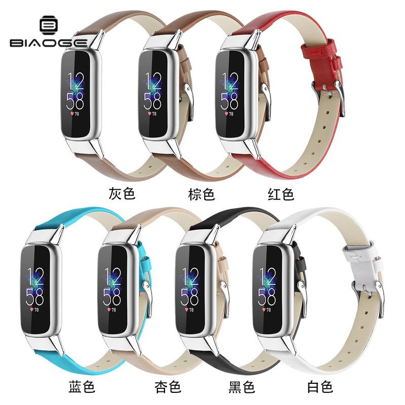 for fitbit luxe smart watch wristband genuine leather strap original factory direct sales