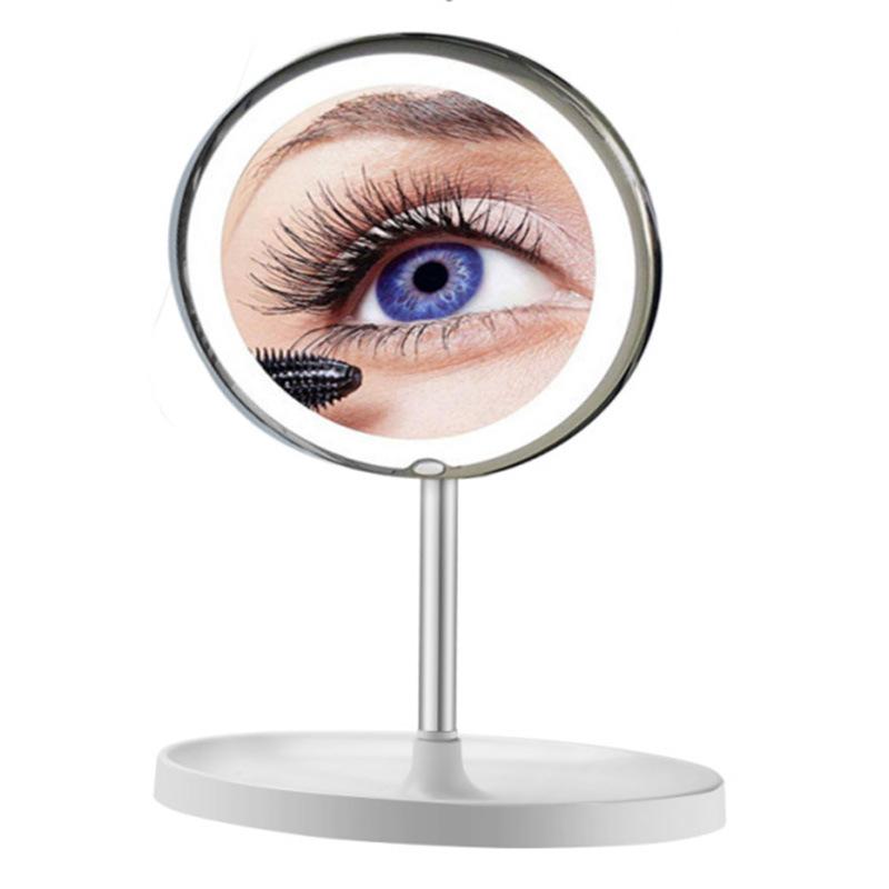 Fashion Led Magnifying Makeup Mirror New Goosene Suction Cup Batoom Cosmetic Mirror Hanging New Magnifying Dressing Mirror details Picture