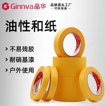 jinghua car paint paint cover textured paper paper adhesive tape not easy to penetrate nitro yellow and paper adhesive tape master roll