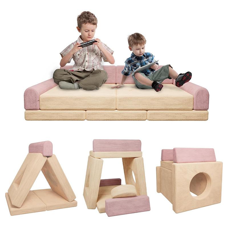 amazon customized cross-border 14-piece children's sofa children's game combination sofa modular sponge sofa