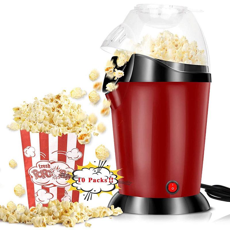 Household Electric Popcorn Machine Wind-Blowing Mini Popcorn Rice Wrapping Machine Electric Heating Corn-Popping Machine Popcorn Machine