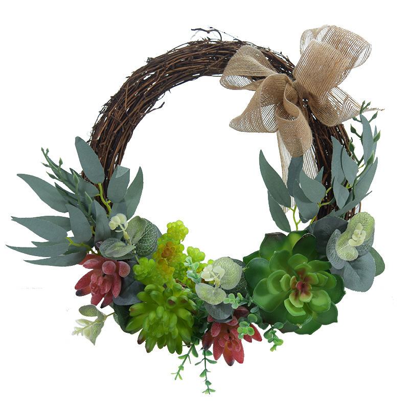 y887 flower succulent garland door decoration home decoration bedroom door decorative flowers wall hanging decoration real price