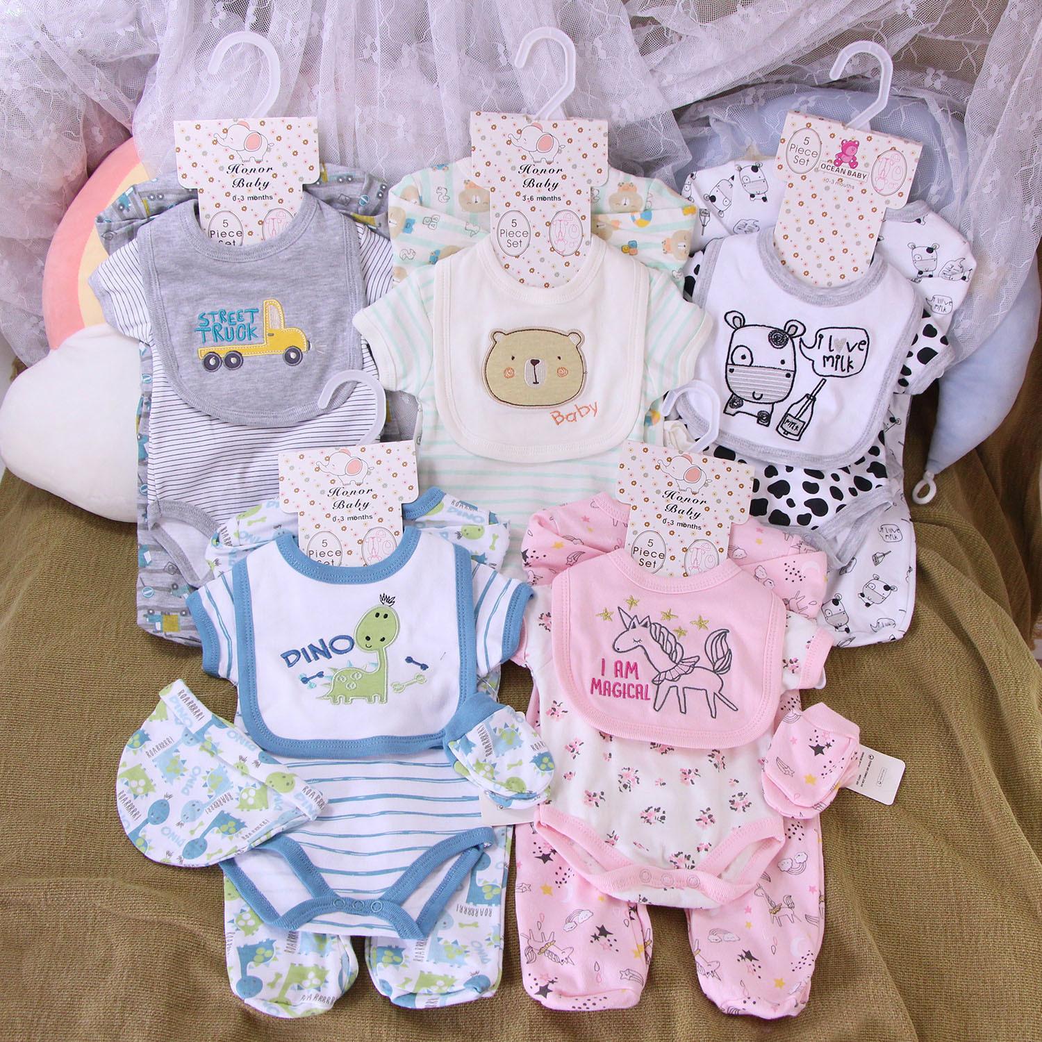 Baby Clothes Boys' and Girls' Jumpsuit Baby Summer Clothing Newborn Kids' Two-Piece Summer Clothes