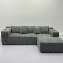 cross-border full removable washable fabric corduroy modern straight row sofa lazy compression sofa