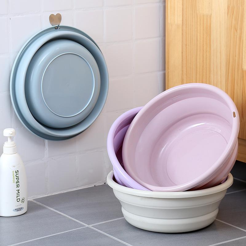 washbasin folding basin foldable basin plastic basin washing basin plastic products household daily use folding basin dormitory basin