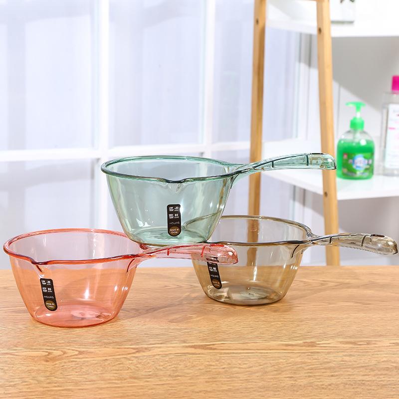 [transparent tempered bailer] drop-resistant household kitchen bailer thickened bath spoon drifting bailer shampoo spoon
