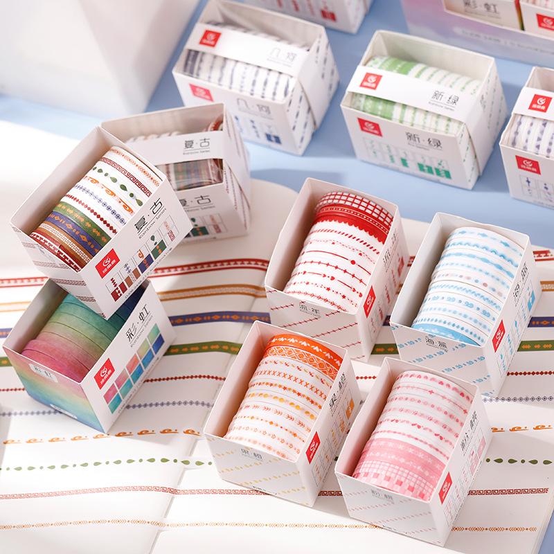 journal stickers and paper adhesive tape suit creative stationery diy journal stickers cross-border basic material simple stickers