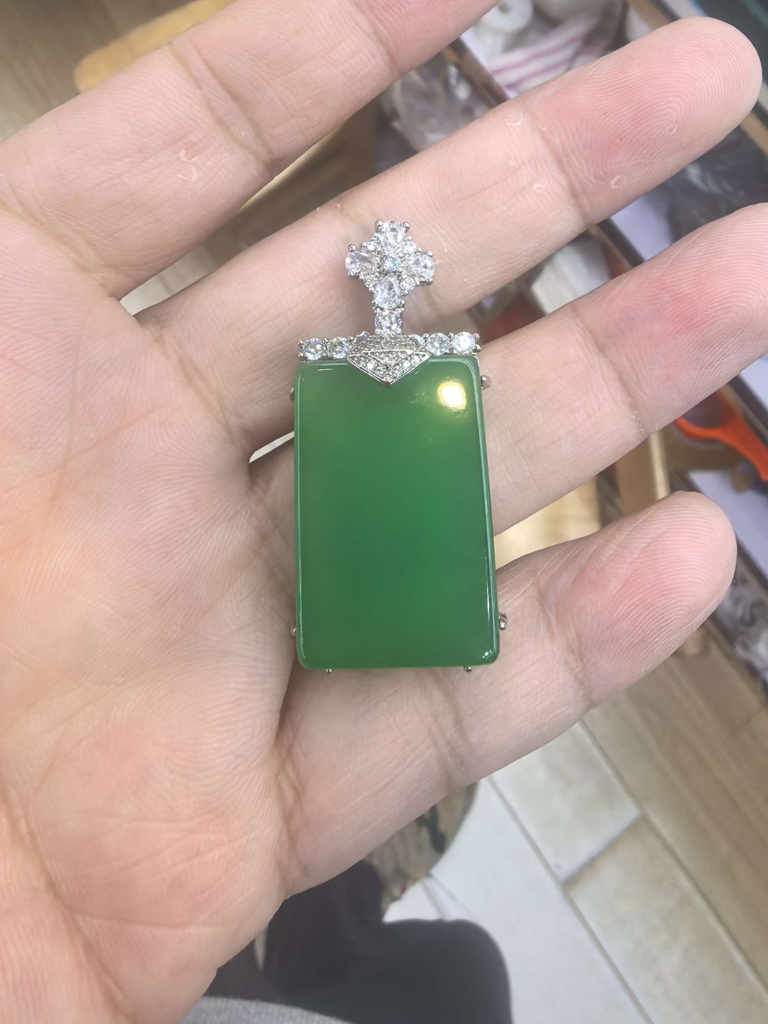 满绿无事牌，髓缘珠宝，2024112514