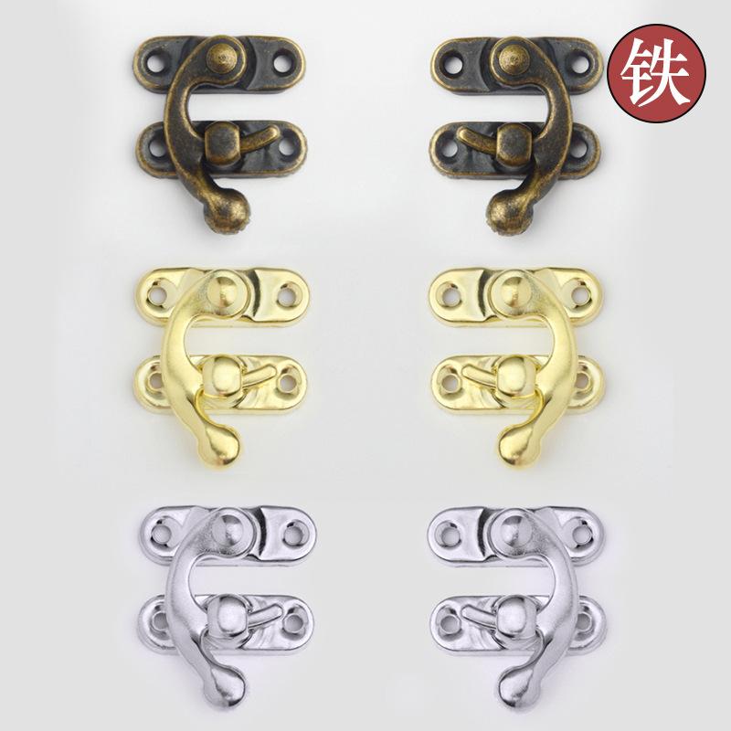 box buckle buckle lock horn hook jewelry box wine box buckle lock small wooden box wooden box lock vintage hardware accessories
