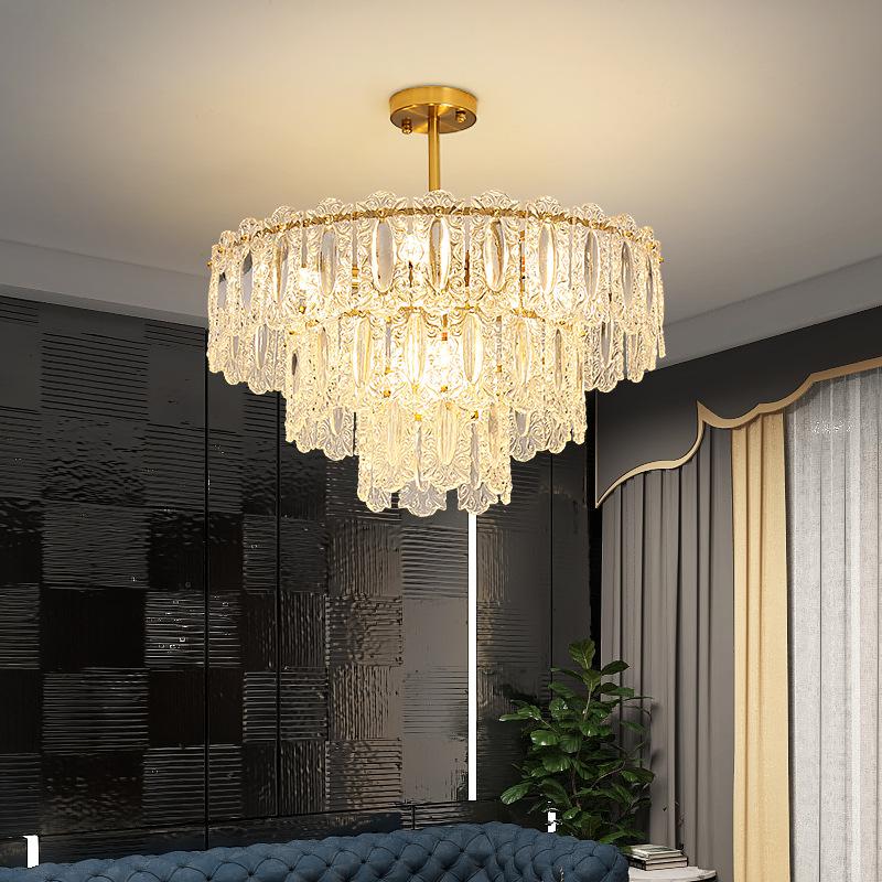 Light Luxury Chandelier Lamp in the Living Room French Post-Modern Simple American Retro Lamp Restaurant Bedroom Ceiling Luminaire Surface Mounted Luminaire Wholesale