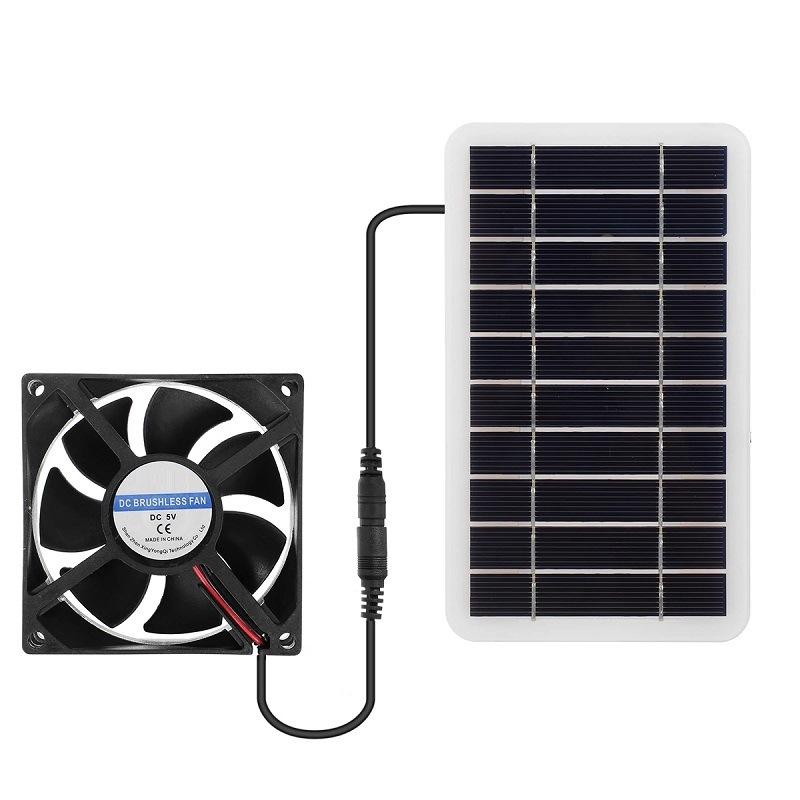 2.5W Solar Panel Fan Solar Pet Exhaust Fan Chicken Dog Cat Solar Air Flow Fan