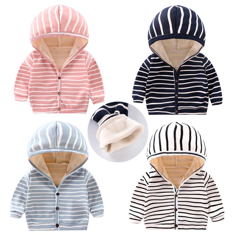 Baby Autumn and Winter Clothes Fleece-Lined Female Newborn Clothes 0-1-3 Years Old Kids' Tops Thickened Baby Boy Coat 2 Western Style