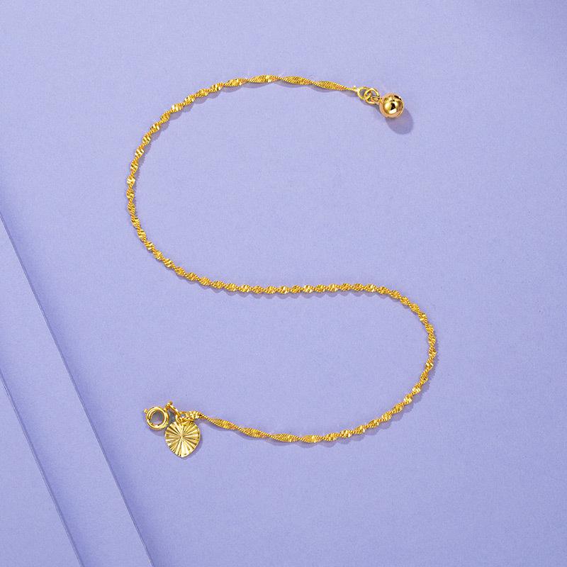 xuping jewelry amazon cross-border european and american fashion double water wave chain anklet cold style foot ornaments simple online influencer jewelry