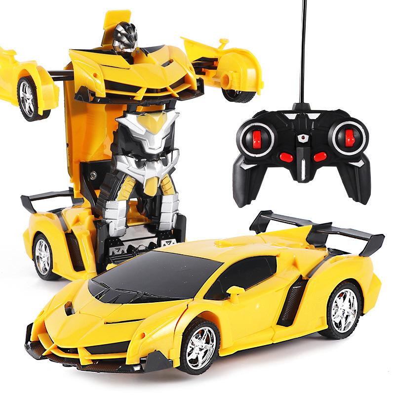 remote control deformation car one-click deformation car king kong wireless remote control car robot charging electric boy and children's toy