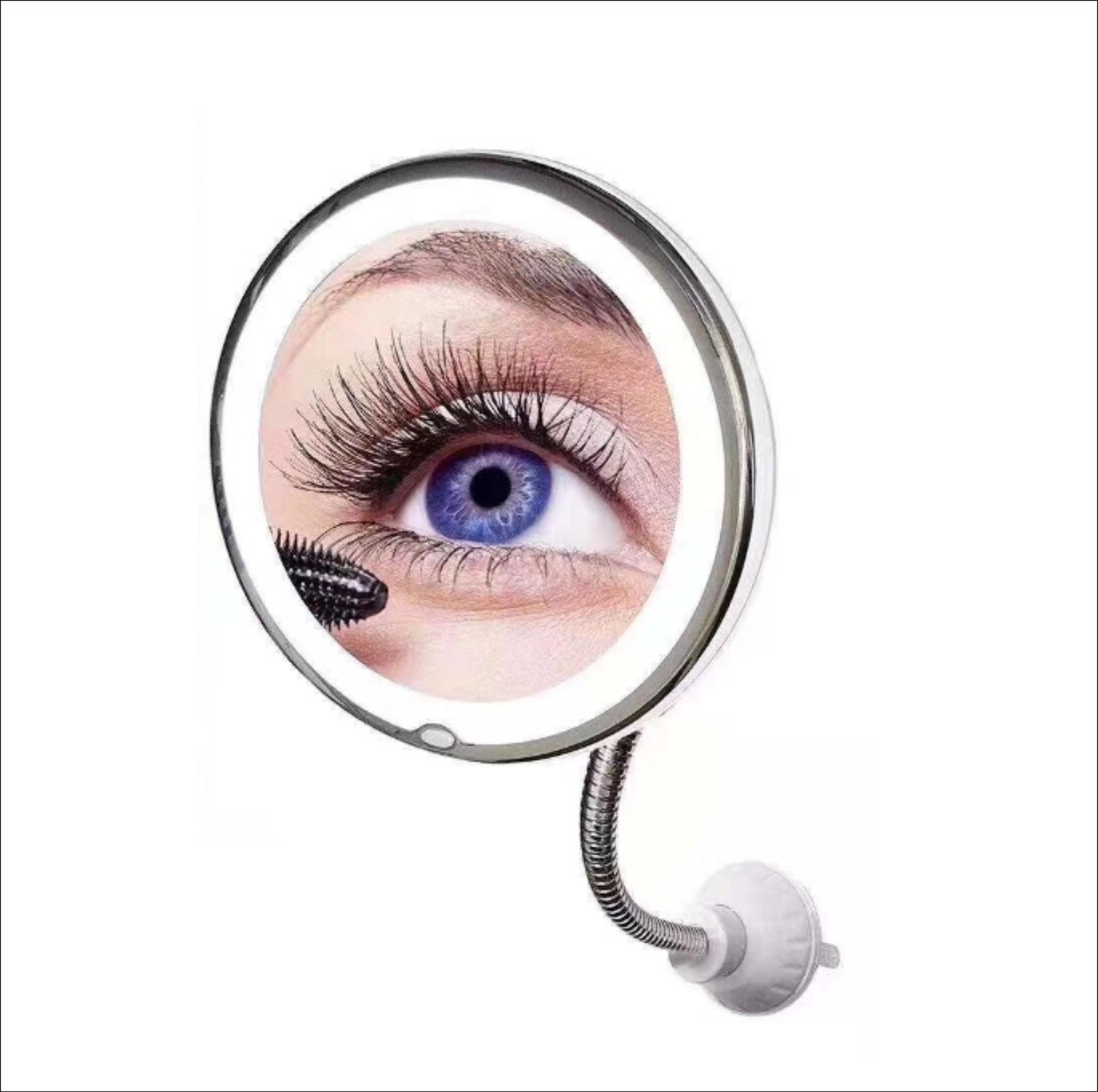 Fashion Led Magnifying Makeup Mirror New Goosene Suction Cup Batoom Cosmetic Mirror Hanging New Magnifying Dressing Mirror Specification drawing
