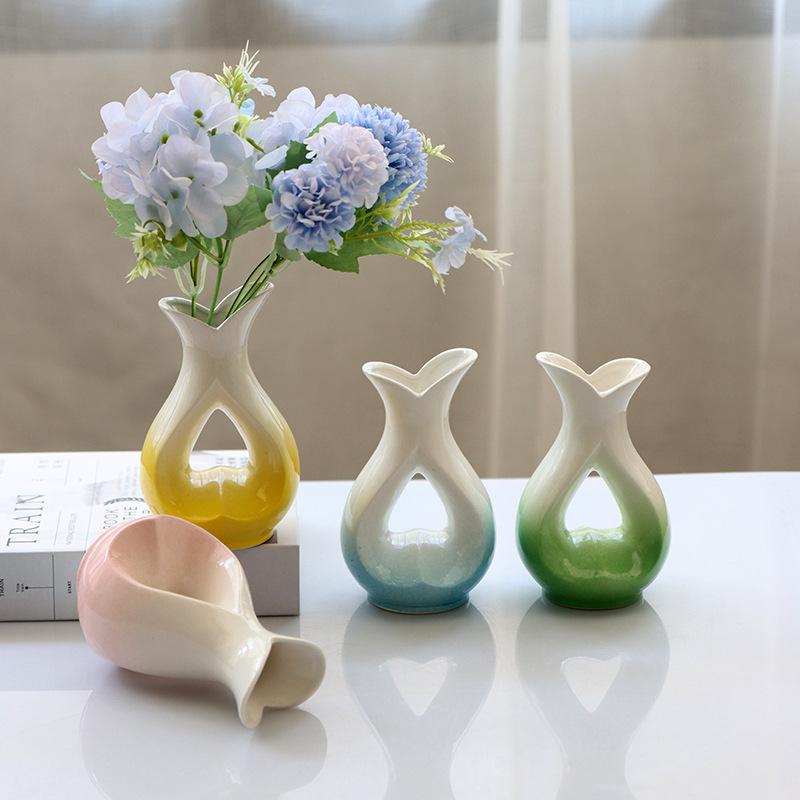 ceramic flower arrangement dried flower vase wholesale table top emulational flower decoration decorations living room home hydroponic flower pot purchase