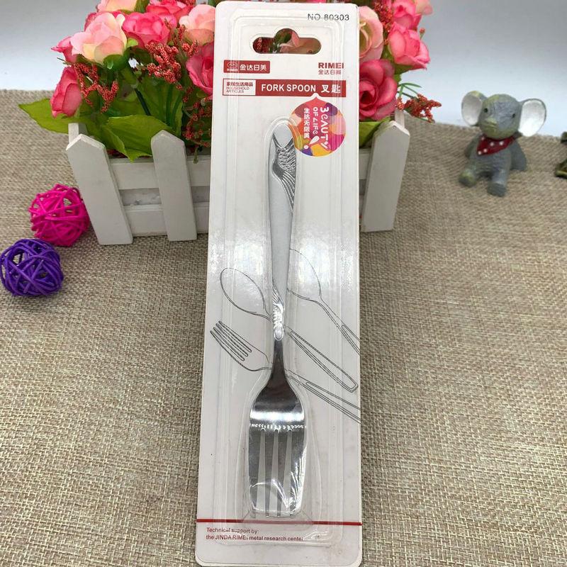 kanda rimei stainless steel fork and spoon long handle fork home creative cute long fork and spoon 80303