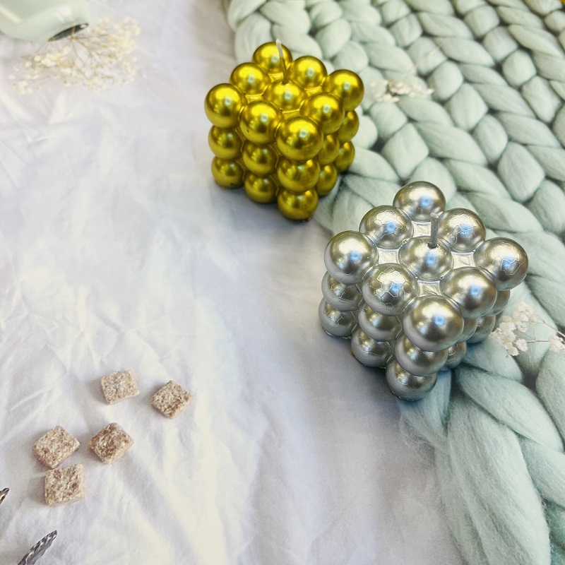 Gold and Silver Magic Cube Scented Soybean Candles Wedding Banquet Souvenirs Valentine's Day Gifts Birthday Gifts Shaped Ornaments Candles Scented Candles Christmas Tree Candles Birthday Happy Candles Birthday Candles Candles Scented candles Christmas candles pic 10