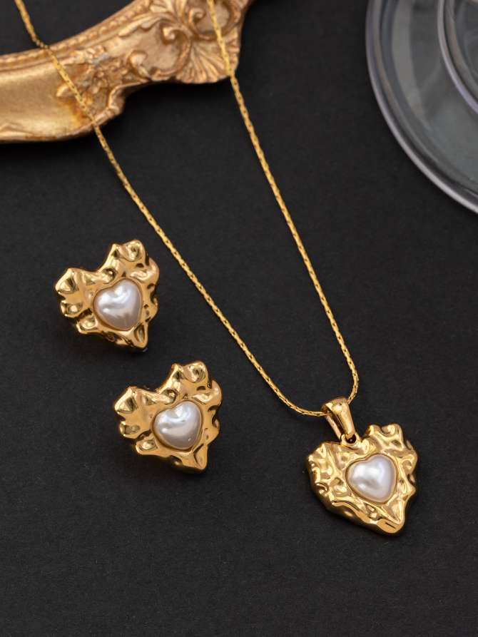 欧美风格珍珠项链耳环饰品项饰 精致珍珠项链 时尚潮流首饰品欧美详情图3