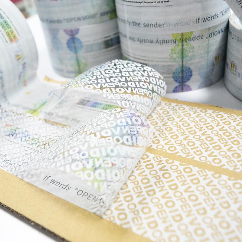 Printing Anti-Fake Adhesive Tape Anti-Disassembly Sealing Tape Printing Color Logo Text Tape Void Tamper-Proof Anti-Fall Bag