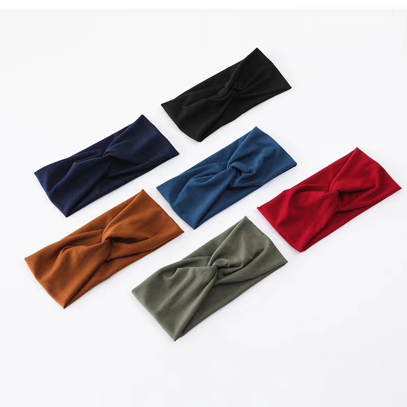 欧美波西米亚瑜伽运动发带弹力防滑宽边发带锻炼跑步吸汗女士头带头饰