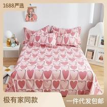 Factory Direct Sales 100 Cotton Single Bed Sheet Simple Student Dormitory Pure Cotton Bed Sheet and Pillowcase Wholesale