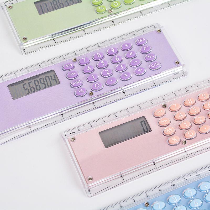 15cm ruler calculator girl heart ruler multifunctional pupils' stationery ruler cute prize computer