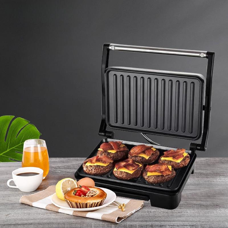110v cross-border hot sale one piece dropshipping steak cutter panini breakfast machine barbecue roasted sausage hamburger bread sandwich