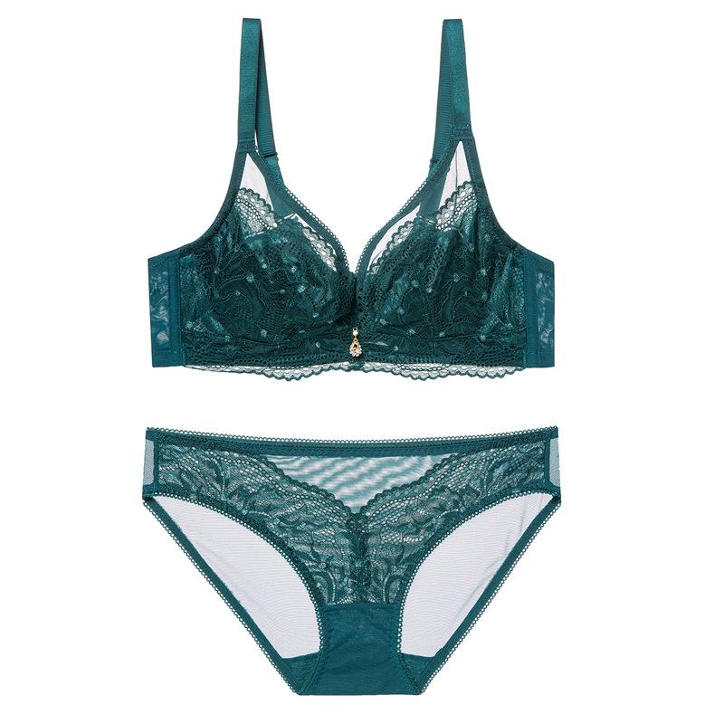 memory soft underwire crystal glasses breasts contracting bra large size bra set oem custom production