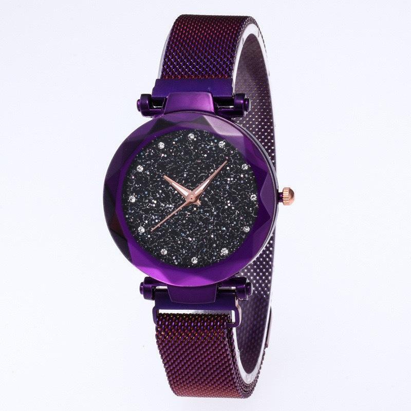 WeChat Sales Milan Magnet Watch Female TikTok Same Style Diamond Quartz Watch Starry Female