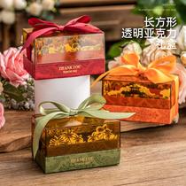transparent acrylic hand gift box bridesmaid gift high-end wedding ceremony gift box box wedding candies box