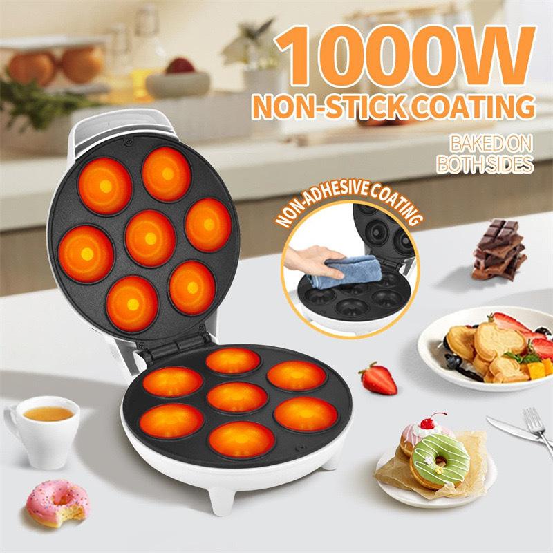 cross-border american standard 110v breakfast machine donut machine black 7-hole donut machine round cake machine cake machine bread maker