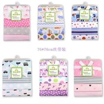 purple soft cotton flannel 4-pack ribbon bed sheet cotton receiving blanket infant bed sheet 8036