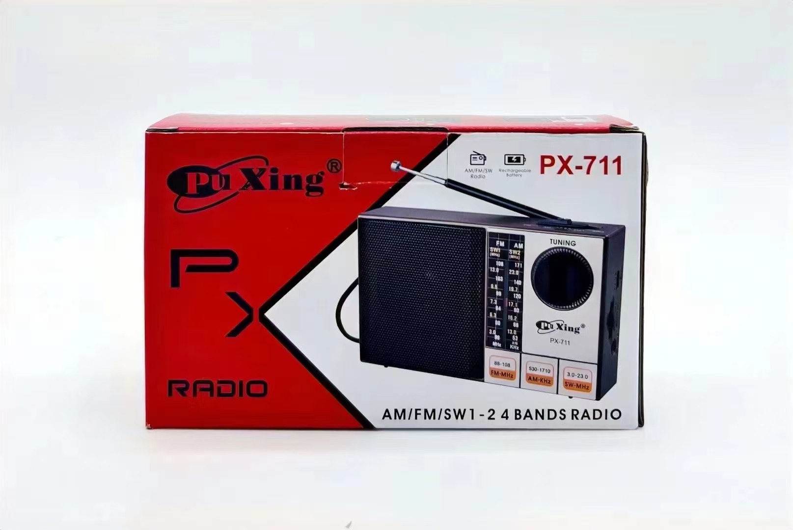 PX-711BT创意复古蓝牙音箱 蓝牙音响低音炮立体声插卡收音*