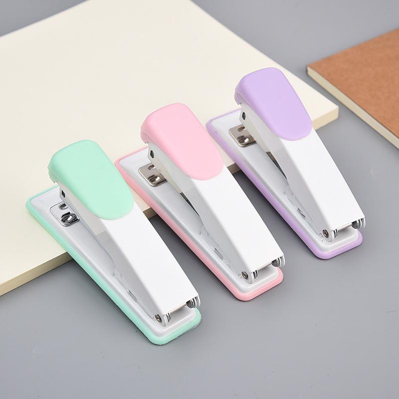 unified macaron no. 12 stapler binding office metal stapler 24/6 medium size stapler stapler student gifts