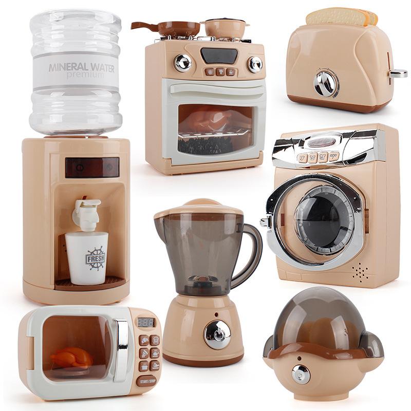 cross-border hot sale supply simulation kitchenware toy washing machine bread maker play house simulation home appliances educational toys