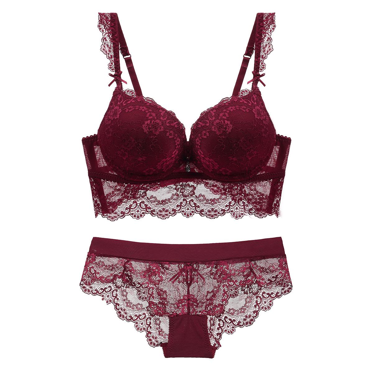 15102b european, american and french style push up fashion sexy lace lingerie bra set girl bra