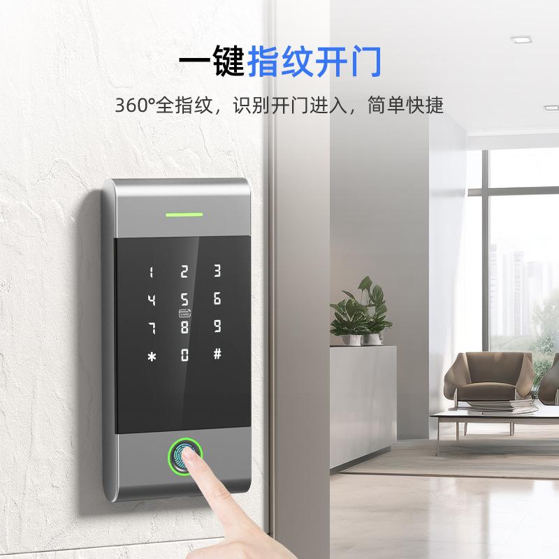 fingerprint lock door lock ttlock wechat scan code unlock remote management intelligent attendance machine door plate time recorder
