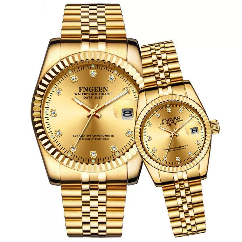 fenzun couple tuhao gold watch diamond men's and women's watch cross-border foreign trade live broadcast douyin online influencer generation watch