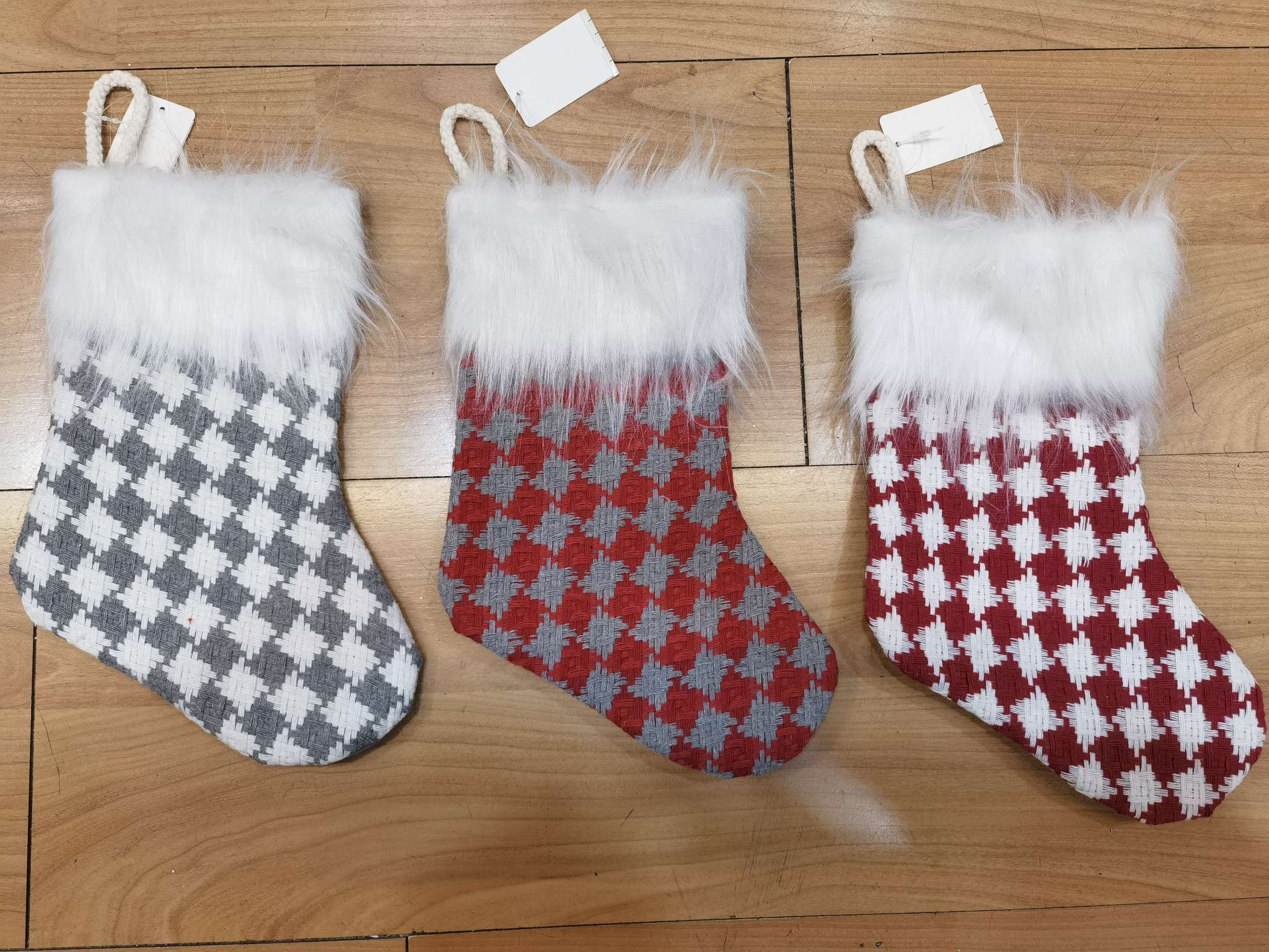 圣诞挂件，圣诞袜，布艺袜子，三色可选详情图3